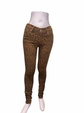 Levi’s Leopard Print 711 Skinny Jeans - Brown/Black 26W 30L